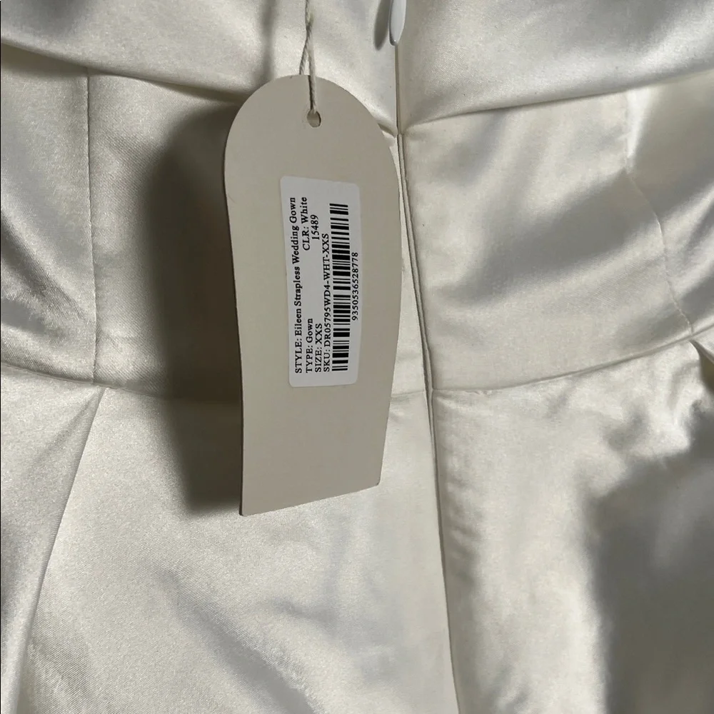 Meshki Eileen Strapless Wedding Satin Dress - Picture 8 of 15